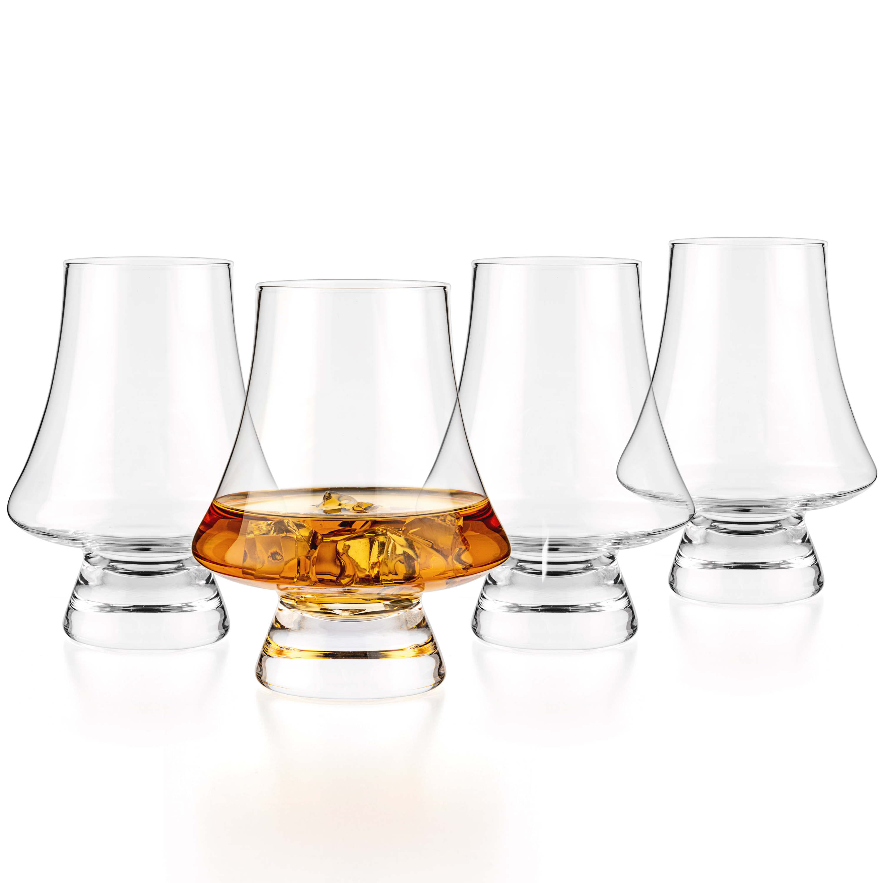 Bourbon Whisky Crystal Glass Snifter Set of 2 9-ounce/260ml Good for Cognac Brandy Scotch Handcrafted Luxbe Wide Tasting Glasses 
