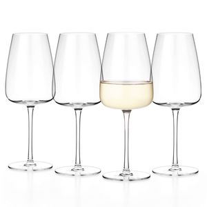 Luxbe - Red Wine Crystal Glasses Set of 4, 15.3 oz, Small - House of Pure  Vin