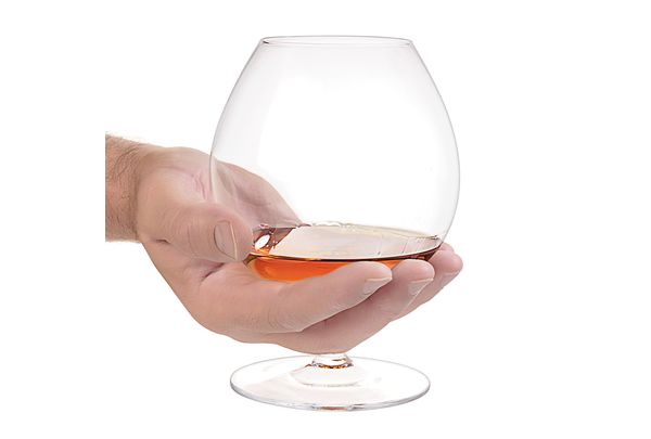 LUXBE - Bourbon Whisky Crystal Glass Snifter, Set of 4 -  Narrow Rim Tasting Glasses - Handcrafted - Good for Cognac Brandy Scotch -  9-ounce/260ml: Snifters