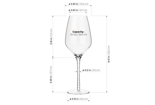 WHITE WINE GLASSES 19 FL.OZ